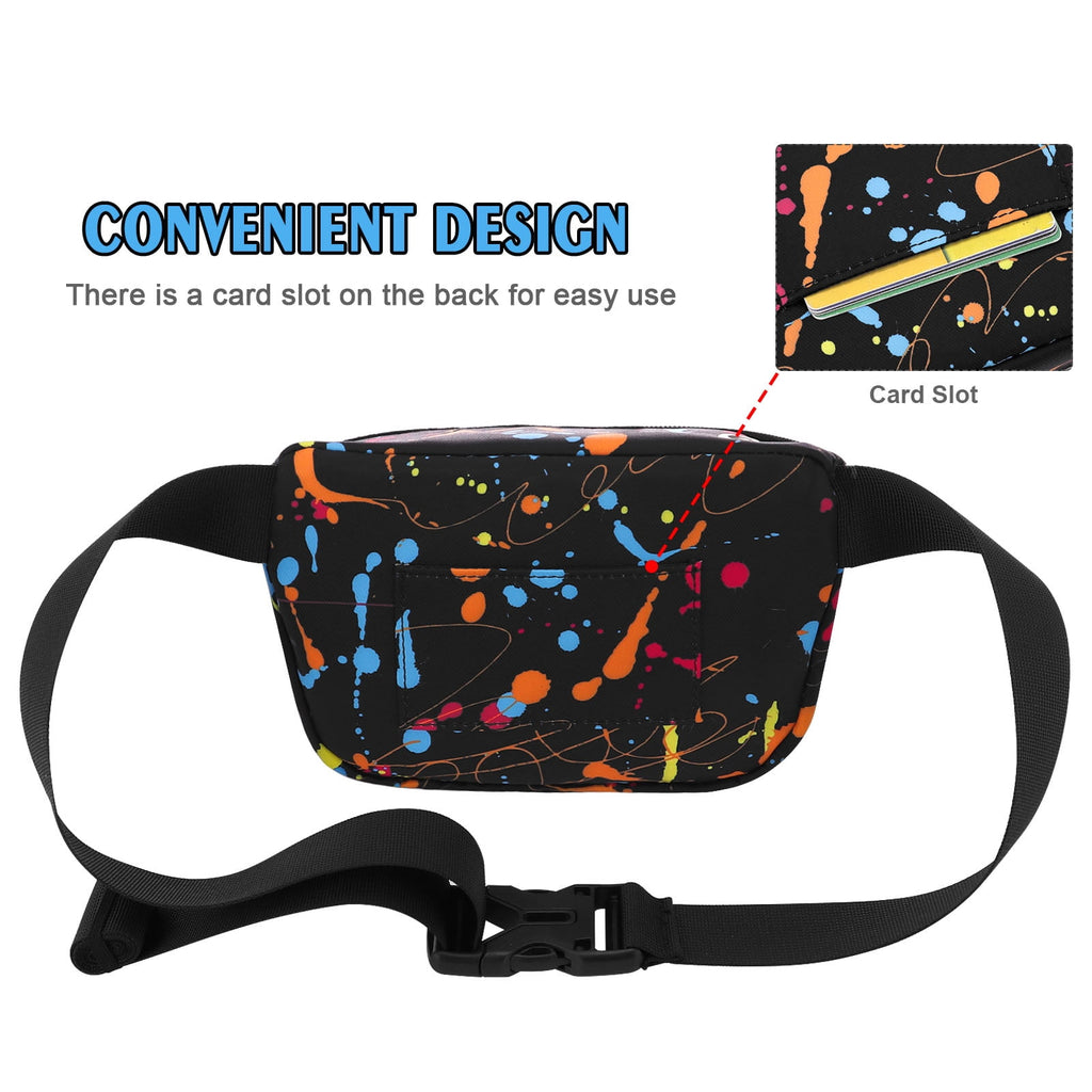 HAWEE Fanny Packs for Women - Slim Yet Spacious Waist Pack with Headphone Cord Access - Lightweight Fannie Hip Bag Great for Hiking, Walking, Biking, Running, Travel