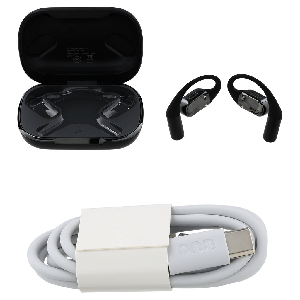 onn Trekster Pro Wireless Open-Ear Earphones, White