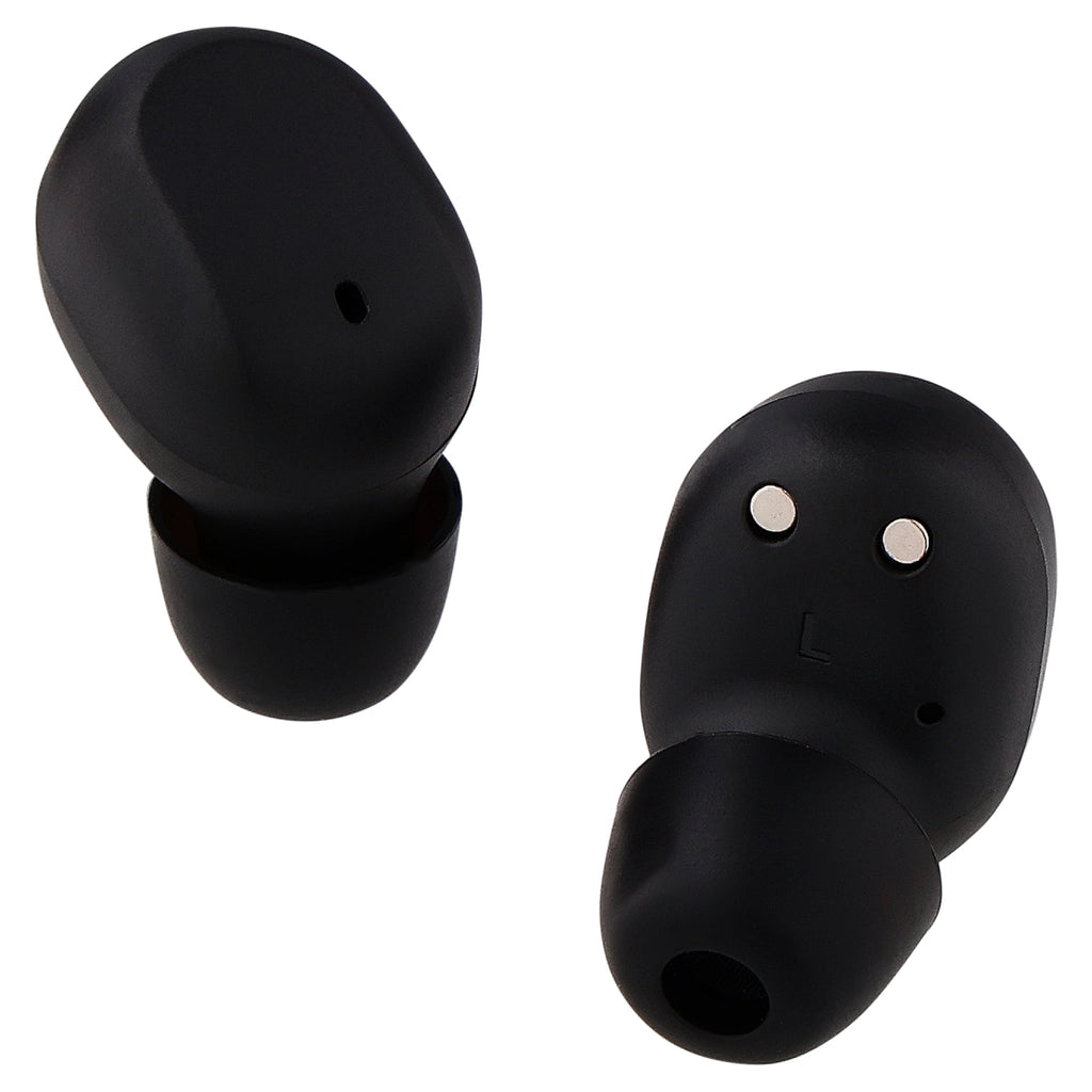onn Wireless Mini-Earbuds with Wrist-Strap, Black