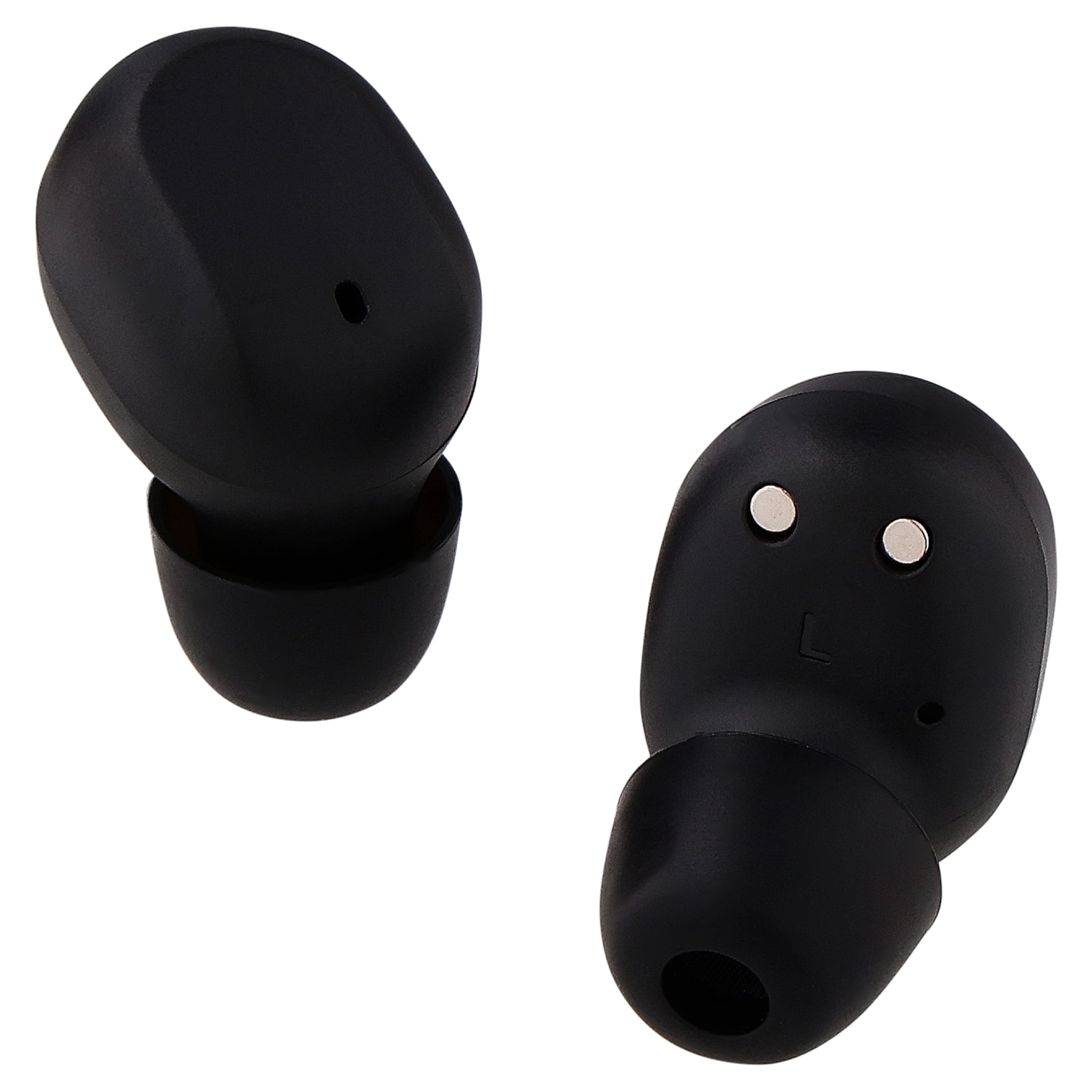 onn Wireless Mini-Earbuds with Wrist-Strap, Black