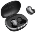 New - onn. Wireless Earphones with Adaptive Noise Cancellation & Charging Case, Black
